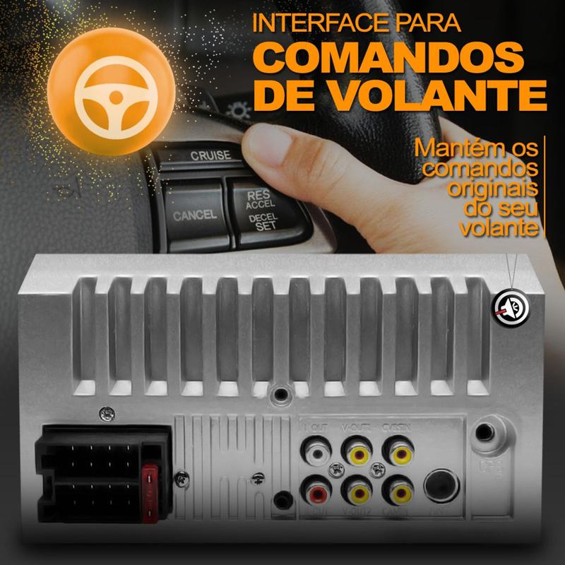 Dvd 2 Din Central Multimídia Universal 7810u Espelhamento Android